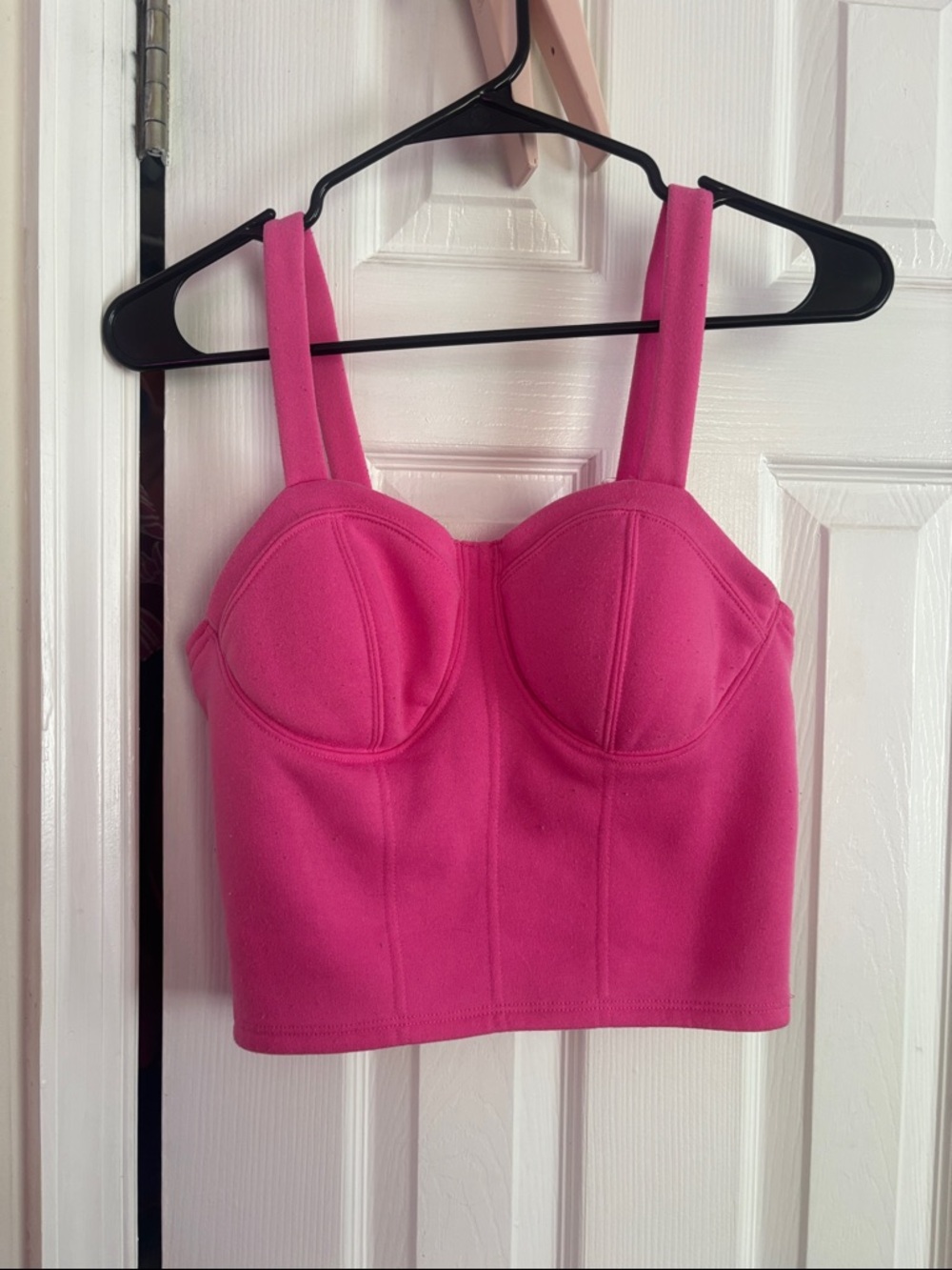 Hot Pink Bustier Crop Top - Women Intimates & Sleepwear